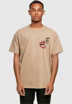 Футболка с принтом BLA BLA BLA COMIC ACID WASHED Merchcode, цвет unionbeige
