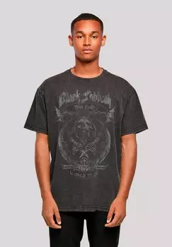 Футболка с принтом BLACK SABBATH THE END WORLD TOUR F4NT4STIC, черный