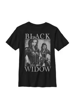 Футболка с принтом Black Widow Two Widows Mirror Marvel, черный