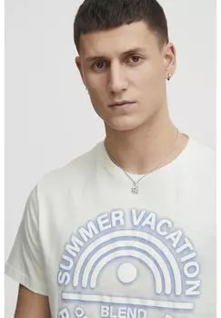 Футболка с принтом Blend, белоснежная