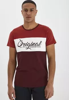Футболка с принтом Blend, бордовый