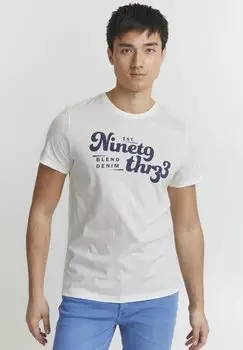 Футболка с принтом Blend, цвет snow white