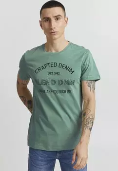 Футболка с принтом Blend, зеленый