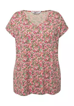 Футболка с принтом BLMCHEN V-AUSSCHNITT HALBARM Angel of Style, фуксия