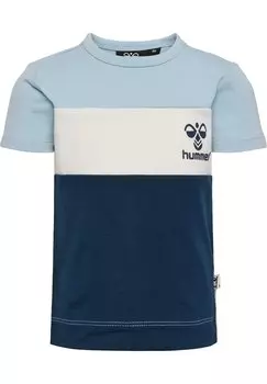 Футболка с принтом BLOCK Hummel, цвет celestial blue