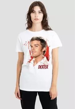 Футболка с принтом BLOOD SPLATTER Cotton Soul, белый