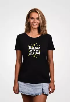 Футболка с принтом BLOOM Mamino, черный