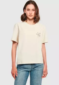Футболка с принтом BLOOM TEE Merchcode, песочный