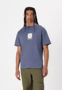 Футболка с принтом BLOOMY TEE UNISEX Quiksilver, синий