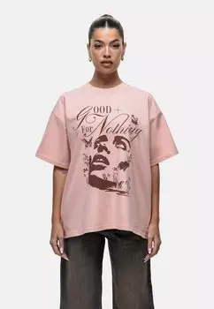 Футболка с принтом BLOSSOM TEE Good For Nothing, розовый