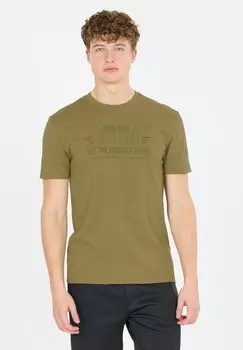 Футболка с принтом BLUEVILL Cruz, оливковый
