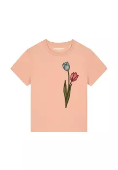 Футболка с принтом BLUME IN WASSER watapparel, светло-розовый