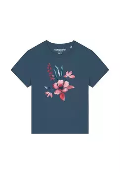 Футболка с принтом BLUME IN WASSERFARBE watapparel, бирюзовый