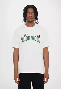 Футболка с принтом BOBBY WOOD WOOD, белый