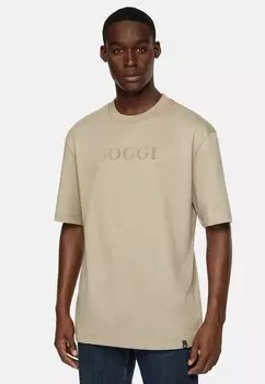 Футболка с принтом Boggi Milano, серо-коричневый