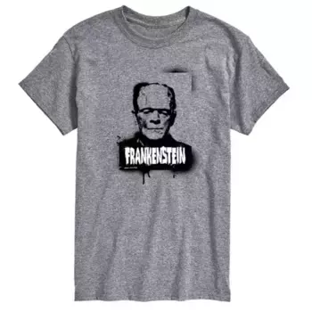 Футболка с принтом «Большие и высокие монстры» Universal Monsters Frankenstein Licensed Character, серый