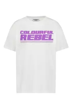 Футболка с принтом BOLD LOGO LOOSE FIT TEE Colourful Rebel, белый