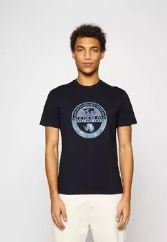 Футболка с принтом BOLLO Napapijri, синий морской