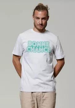 Футболка с принтом BONNE CHANCE watapparel, серый