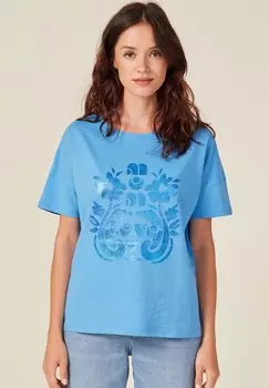 Футболка с принтом BONOBO Jeans, синий