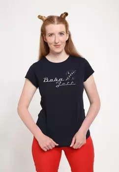 Футболка с принтом BOOK OF BOBA FETT SILVER SIGN Henry Tiger, темно-синий