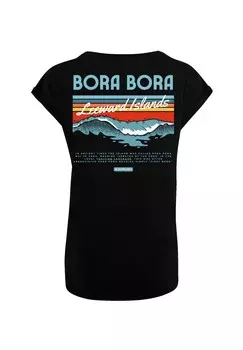 Футболка с принтом BORA BORA LEEWARDS ISLAND F4NT4STIC, черный