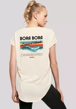 Футболка с принтом BORA BORA LEEWARDS ISLAND F4NT4STIC, песочный