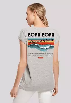 Футболка с принтом BORA BORA LEEWARDS ISLAND F4NT4STIC, серый