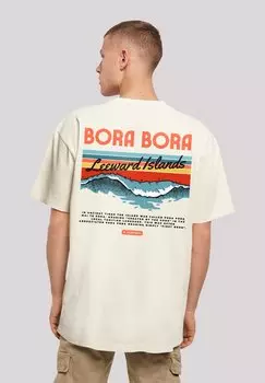 Футболка с принтом BORA BORA LEEWARDS ISLAND F4NT4STIC, песочный