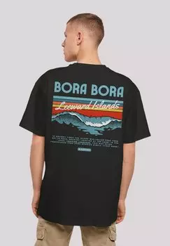 Футболка с принтом BORA BORA LEEWARDS ISLAND F4NT4STIC, черный