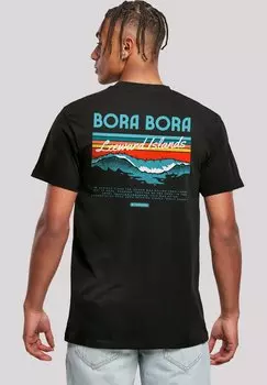 Футболка с принтом BORA BORA LEEWARDS ISLAND F4NT4STIC, черный