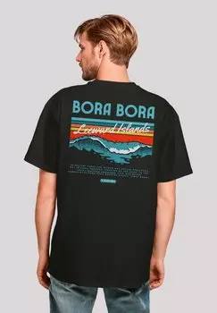 Футболка с принтом BORA BORA LEEWARDS ISLAND F4NT4STIC, черный