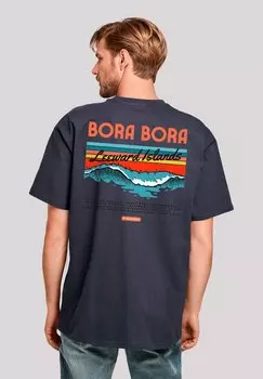Футболка с принтом BORA BORA LEEWARDS ISLAND F4NT4STIC, темно-синий