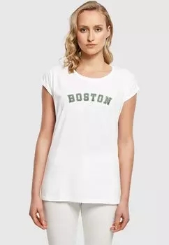 Футболка с принтом BOSTON Merchcode, цвет white
