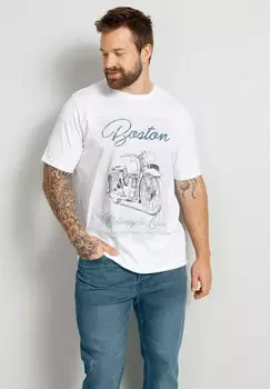 Футболка с принтом BOSTON PARK, белый