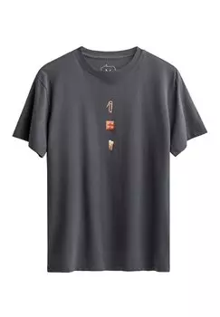 Футболка с принтом BOX KAFT, серый