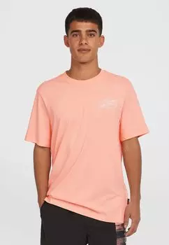 Футболка с принтом BOX LOGO O'Neill, светло-розовый
