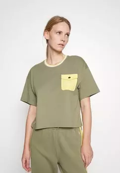 Футболка с принтом Boxy Crewneck Polo Ralph Lauren, цвет sage green