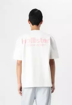 Футболка с принтом BOXY TECH LOGO Hollister Co., белый