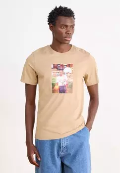 Футболка с принтом BRAND PHOTO CREW Jordan, бежевый
