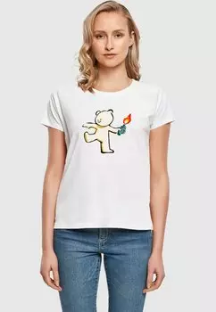 Футболка с принтом BRANDALISED - MOLOTOV TEDDY BOX TEE Merchcode, белый