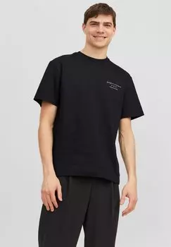 Футболка с принтом BRANDING CREW NECK Jack & Jones, черный