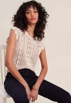 Футболка с принтом Breal, кремовый