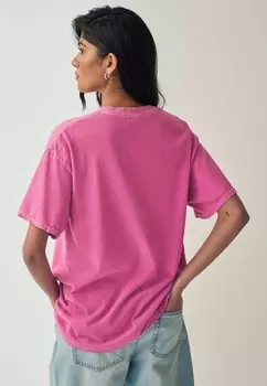 Футболка с принтом BRIGHT GRAPHIC CREW NECK Next, розовый