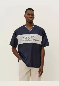 Футболка с принтом BRONSON Les Deux, темно-синий