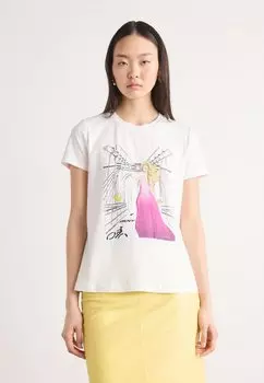 Футболка с принтом BROOKLYN BRIDGE CONVERSATIONAL DKNY, белый