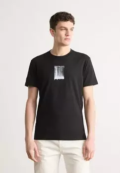 Футболка с принтом BRUSH STROKE GRAPHIC TEE Calvin Klein Jeans, черный