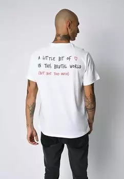 Футболка с принтом BRUTAL BACK HEAVYWEIGHT Mira Paris, белый