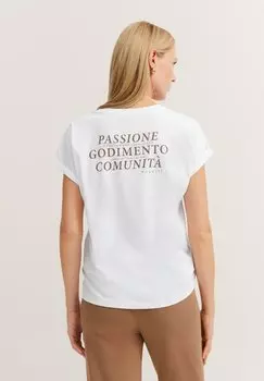 Футболка с принтом bugatti, белый