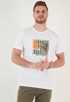 Футболка с принтом Buratti, белый